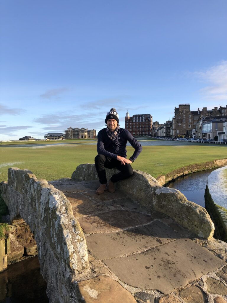TPG Founder, Gavin at st Andrews Old Course